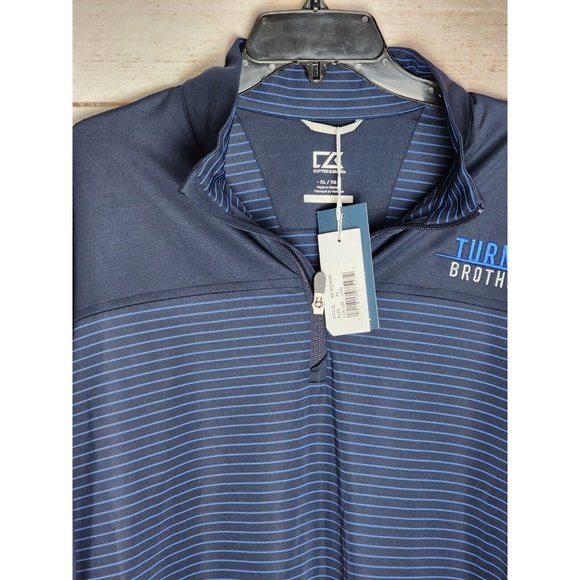Cutter & Buck XL CB DryTec 50 UPF Plus 1/4 Zip Turner Brothers Embroidered Shirt - Picture 14 of 15